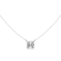 Gold necklace with a diamond pendant on a white background