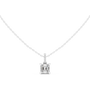 Gold pendant necklace with a diamond on a white background