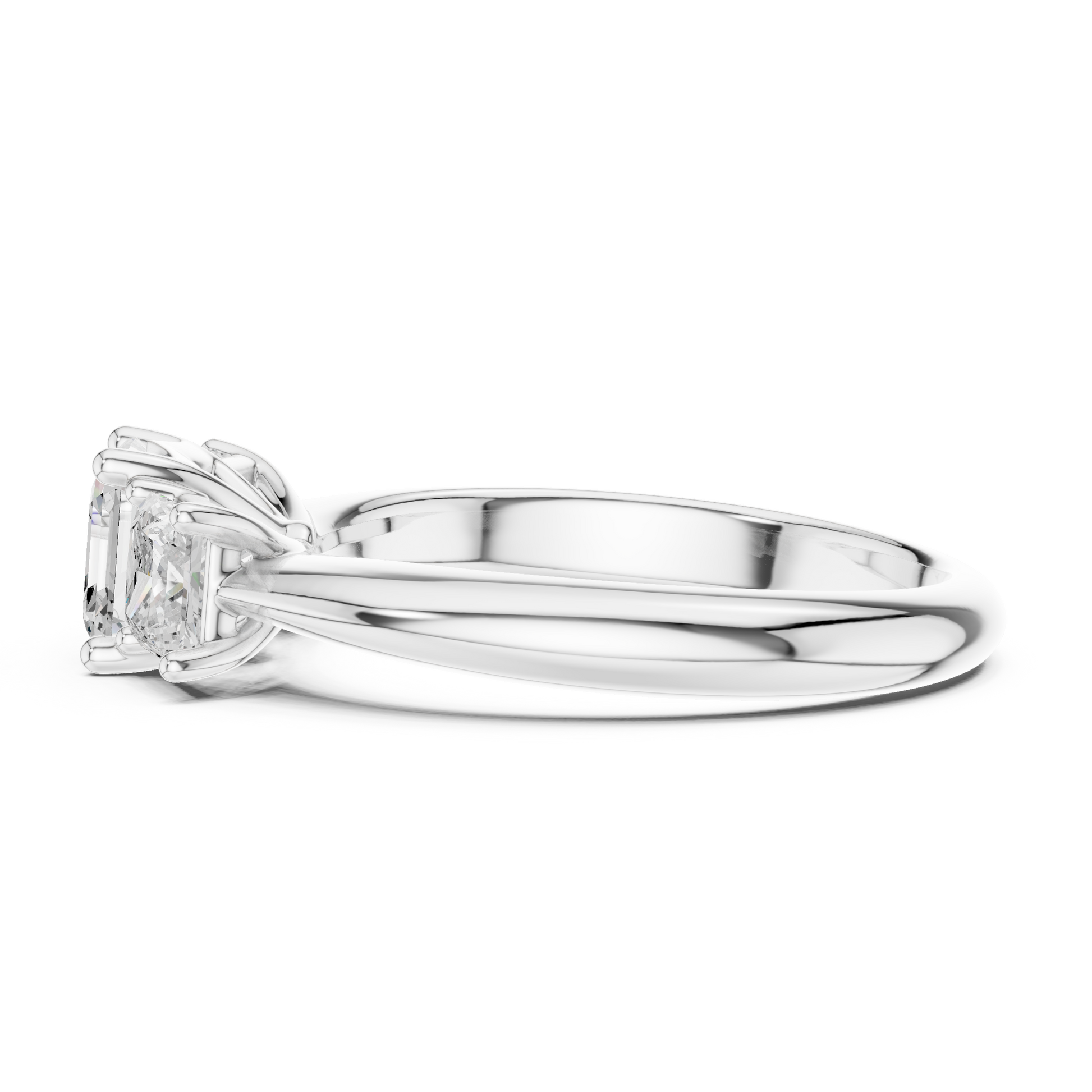 Two metal springs with yellow bands on a white background