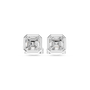 Pair of diamond stud earrings on a white background