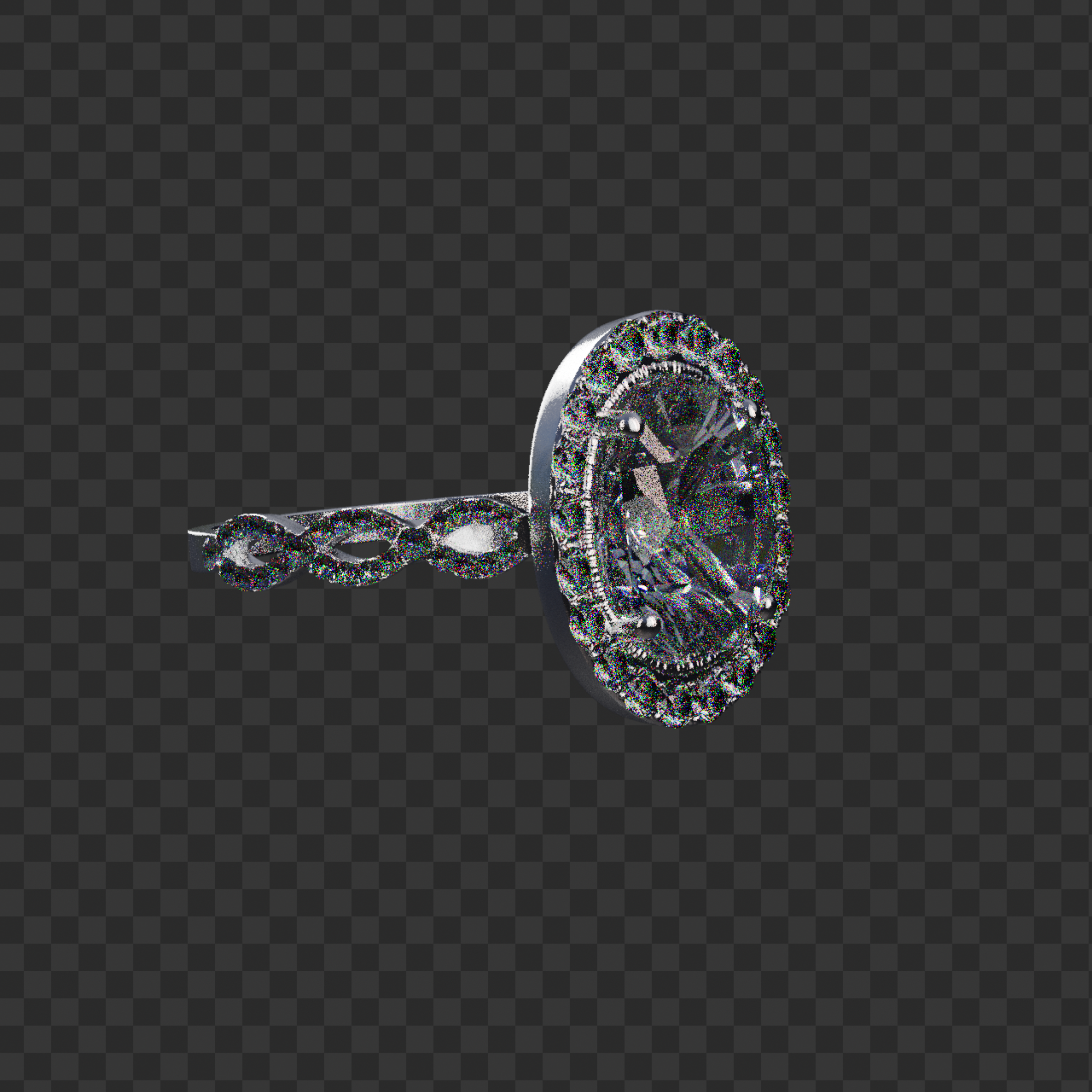 Diamond ring on a transparent background