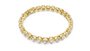 Gold bracelet with embedded diamonds on a white background