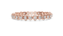 Rose gold bracelet with diamonds on a white background
