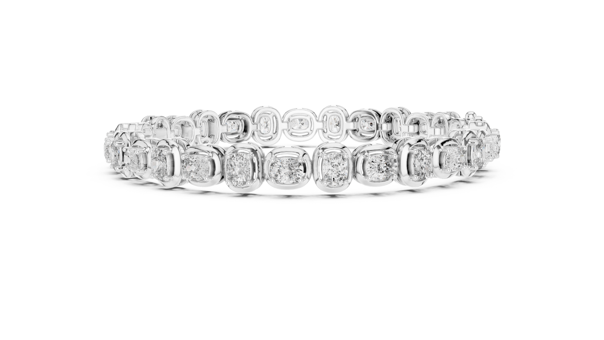 Diamond bracelet on a white background