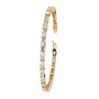 Gold bracelet with diamonds on a white background