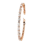 Gold bracelet with diamonds on a white background