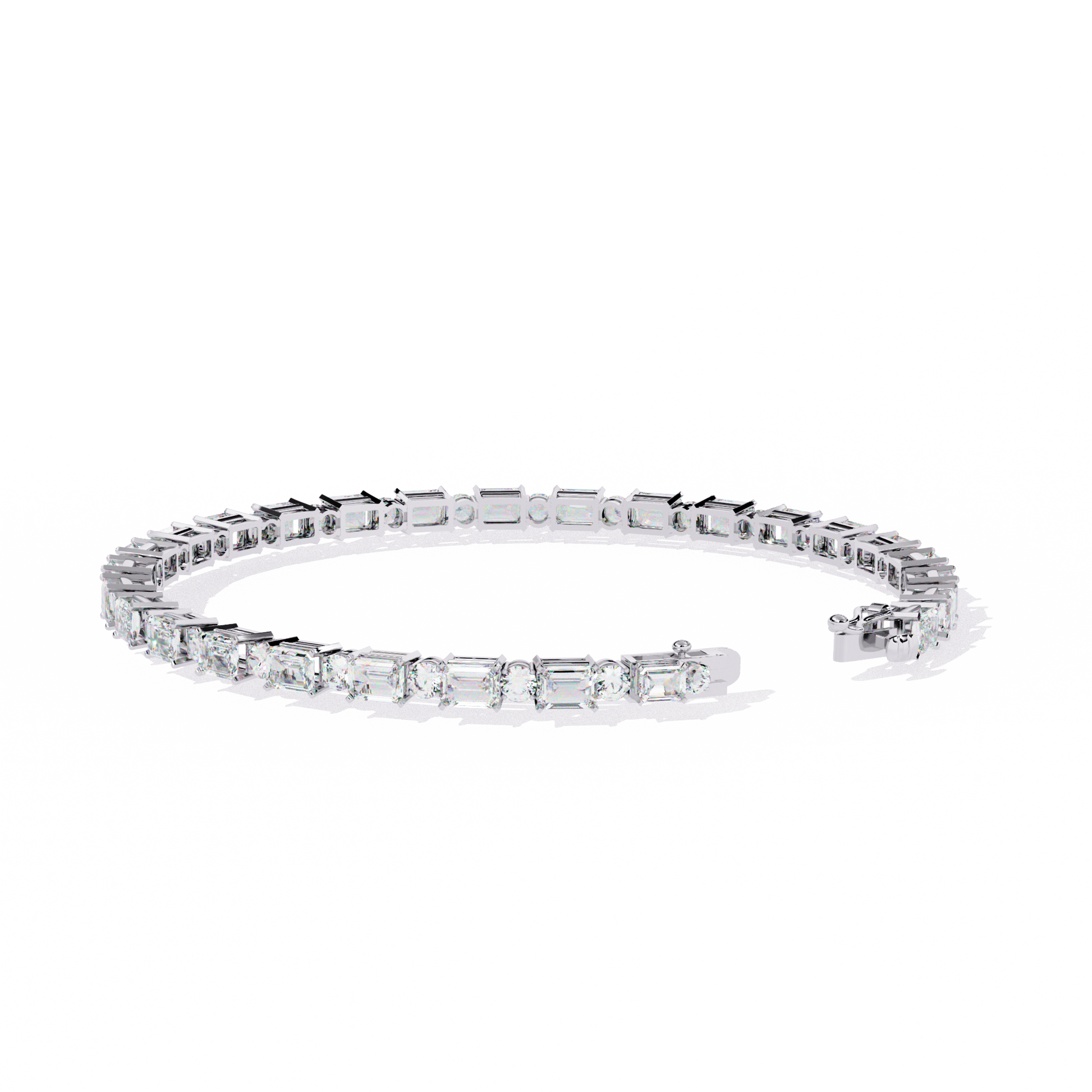 Diamond bracelet on a white background