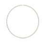 Diamond tennis necklace on a white background