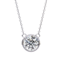 Gold pendant with a large diamond on a white background