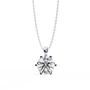Diamond necklace on a white background