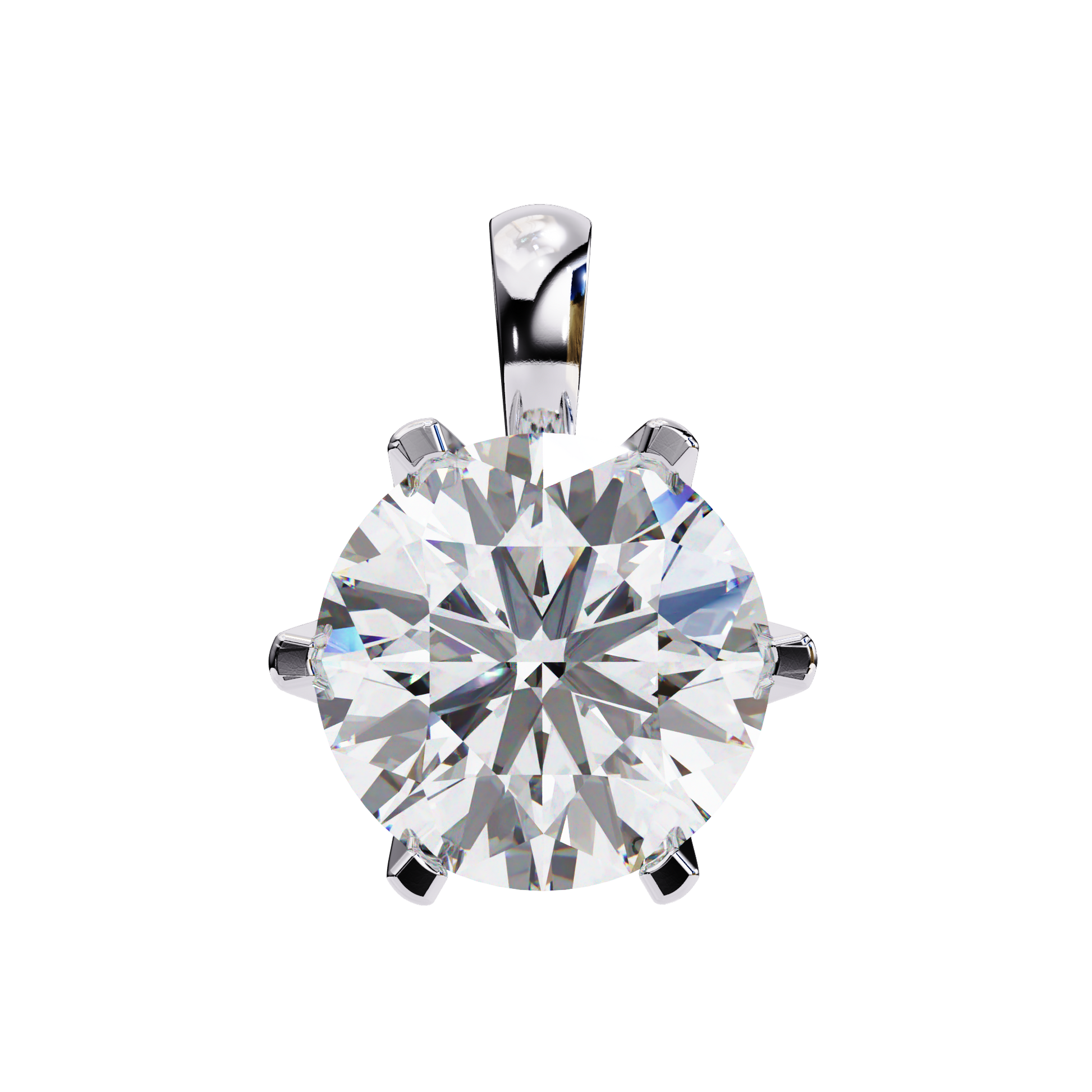 Diamond pendant on a white background