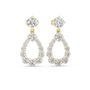 Brilliant round diamond and gold earrings