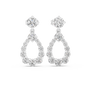 Brilliant round diamond and white gold earrings