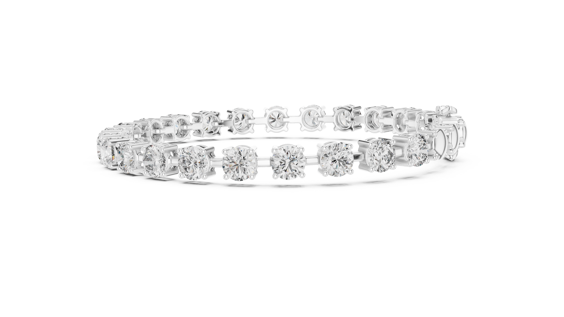 Diamond bracelet on a white background