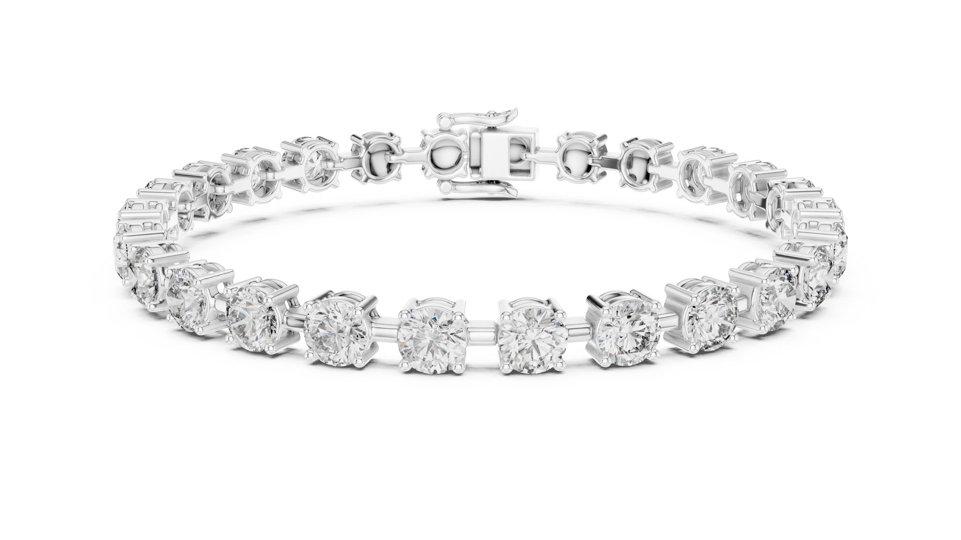 Diamond bracelet on a white background
