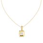 This spectacular pendant features a magnificent Cushion-cut diamond framed by a seamless closed halo of shimmering round diamonds