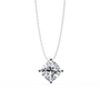 solitaire pendant showcases a spectacular Cushion Square diamond