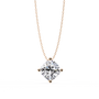 solitaire pendant showcases a spectacular Cushion Square diamond