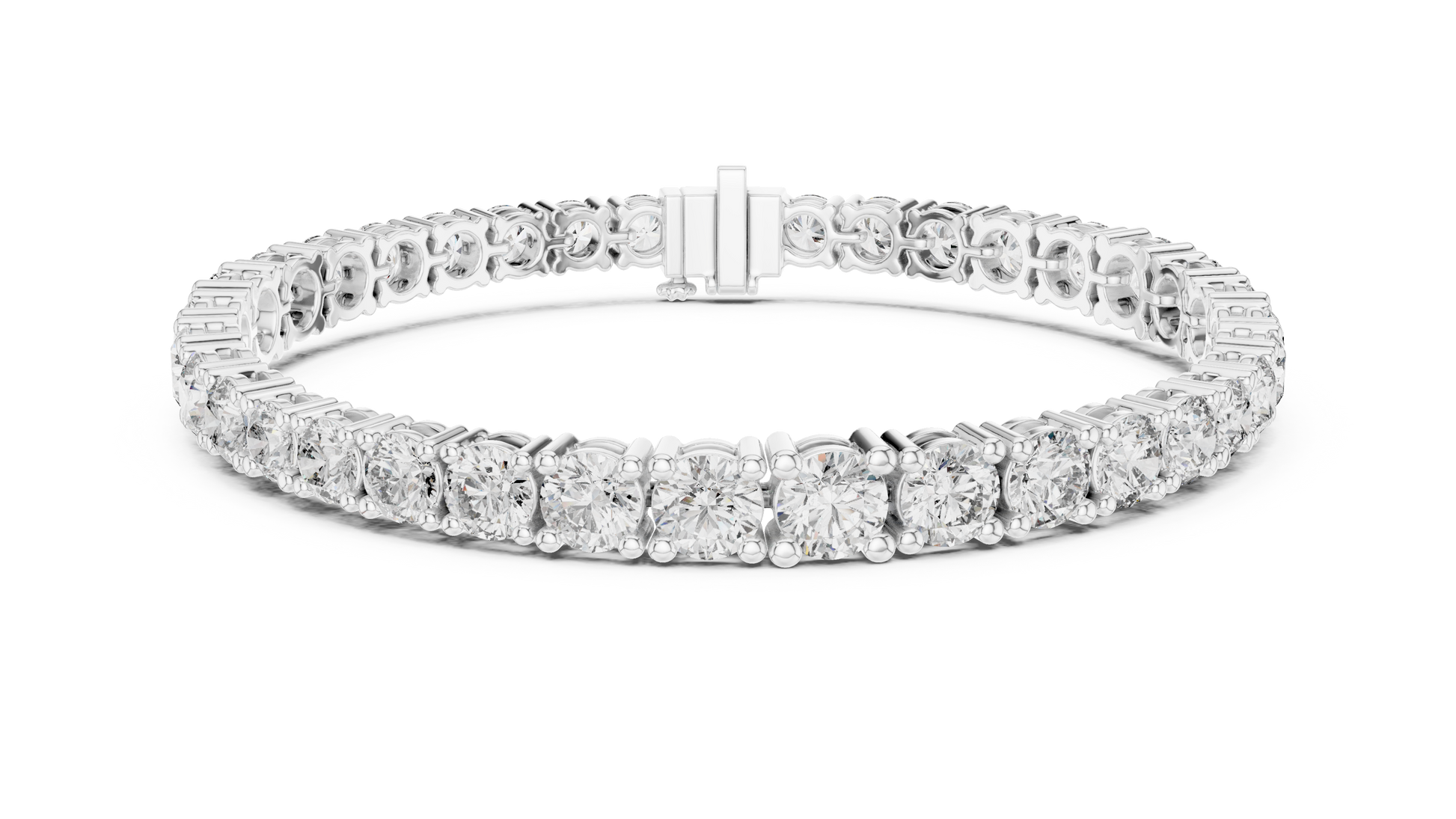 Diamond bracelet on a white background