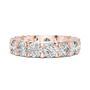 eternity band showcases a continuous, breathtaking circle of Round Brilliant Diamonds