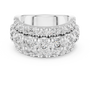 half-eternity band features a substantial line of Round Brilliant Diamonds