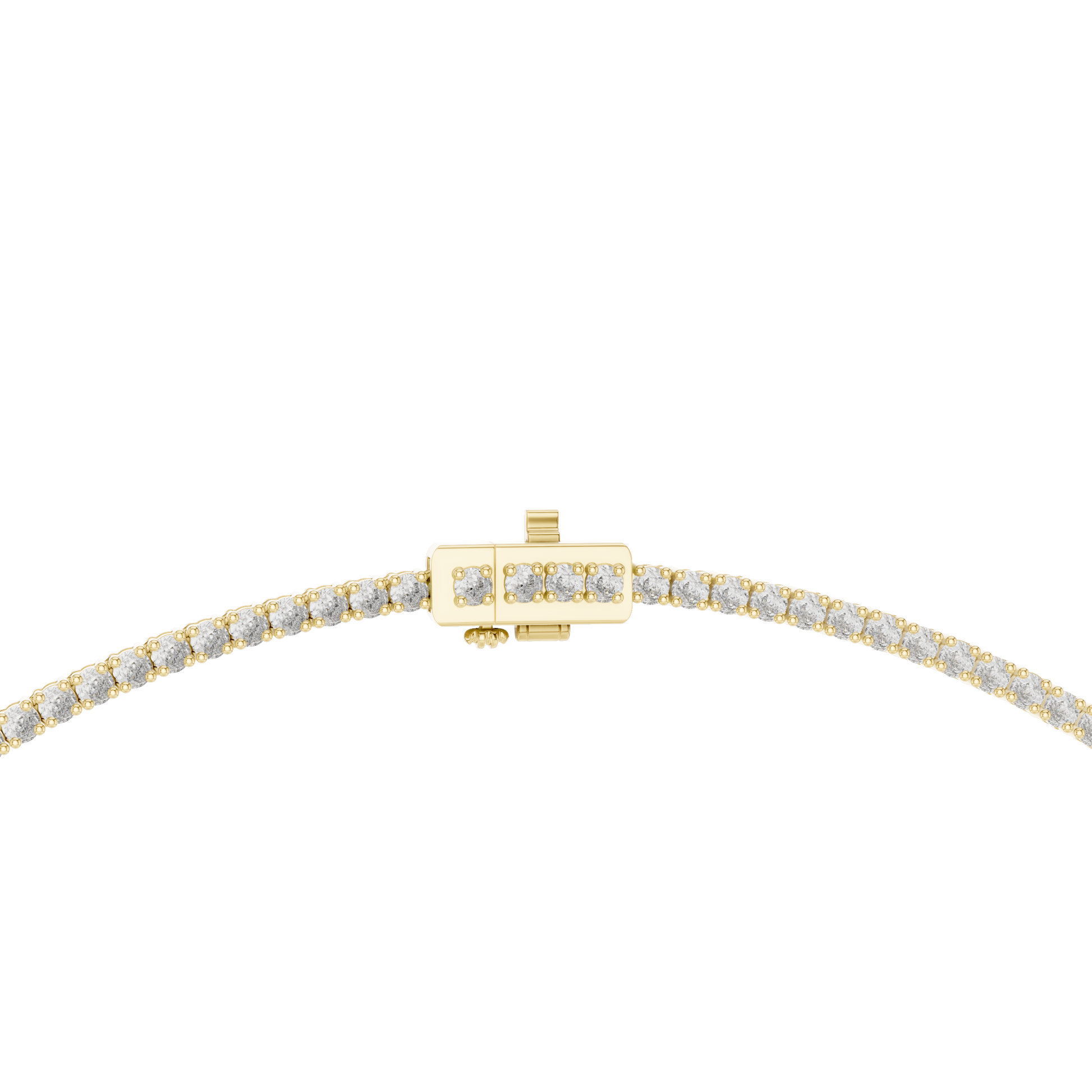 Diamond necklace with a small diamond pendant on a white background