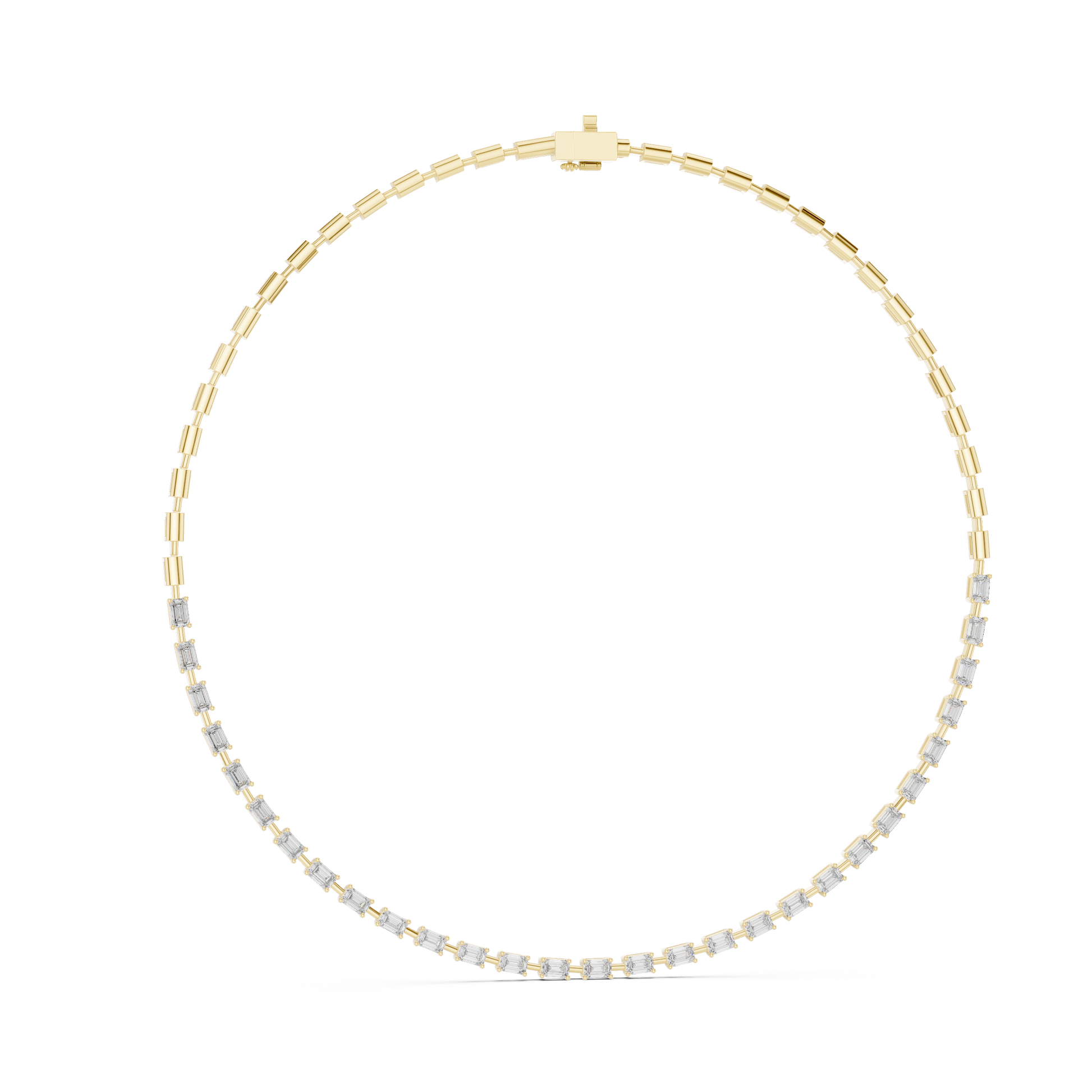 horizontal-emerald-half-tennis-necklace