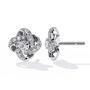 Pair of diamond earrings on a white background