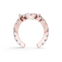 A single 0.46ct marquise diamond ear cuff surrounded by a graduated pavé halo, set in 14K rose gold.