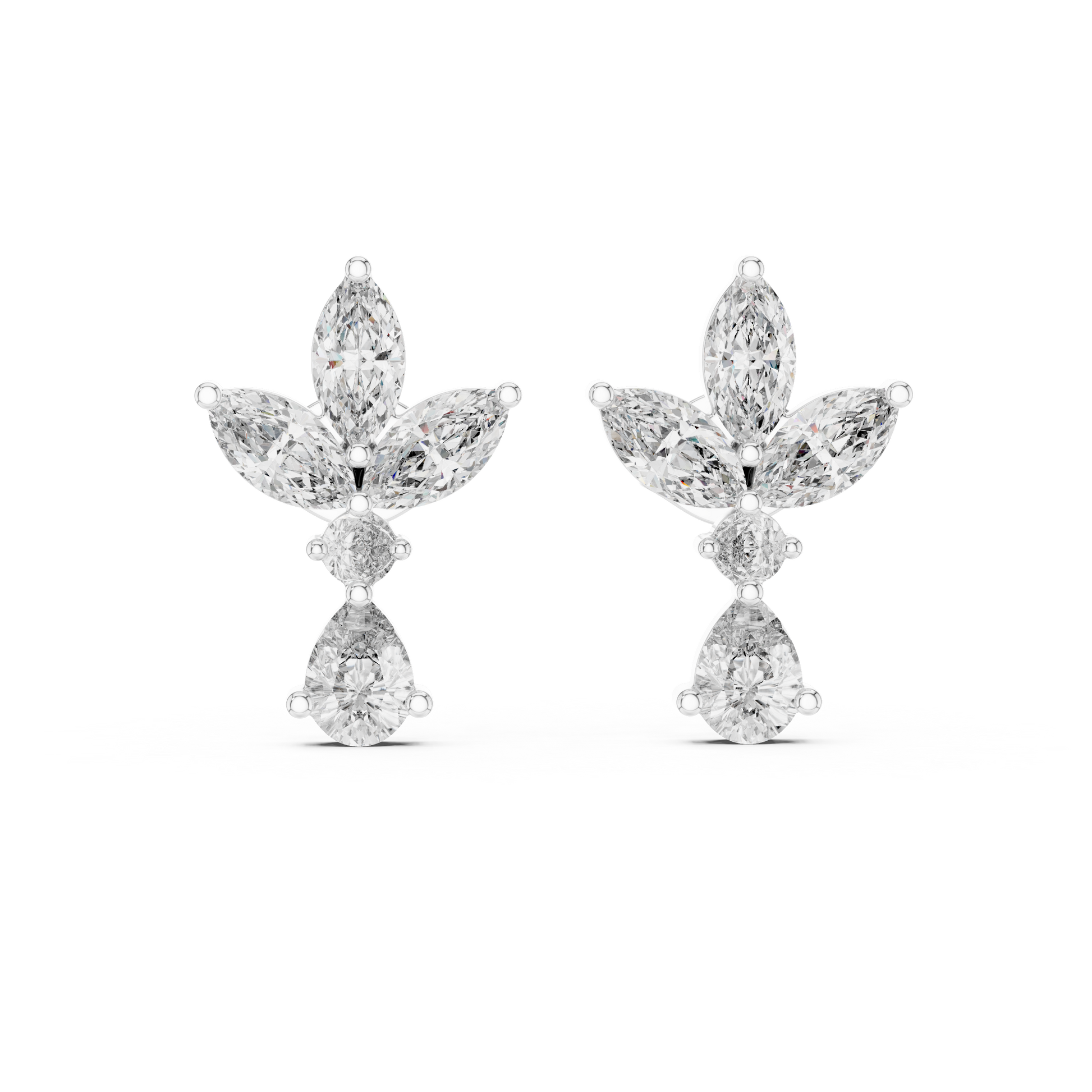 marquise-floral-pear-diamond-drop-earrings