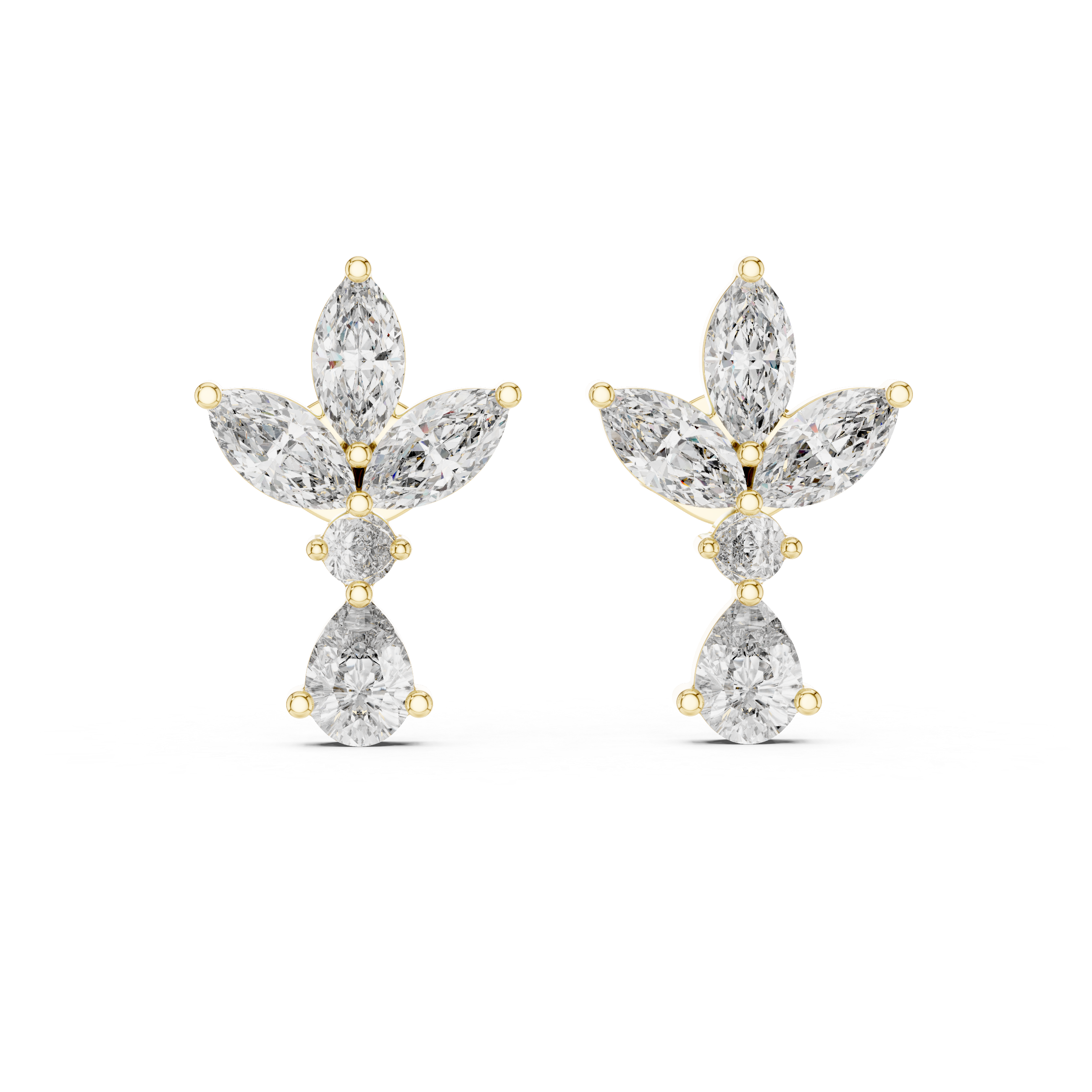 marquise-floral-pear-diamond-drop-earrings