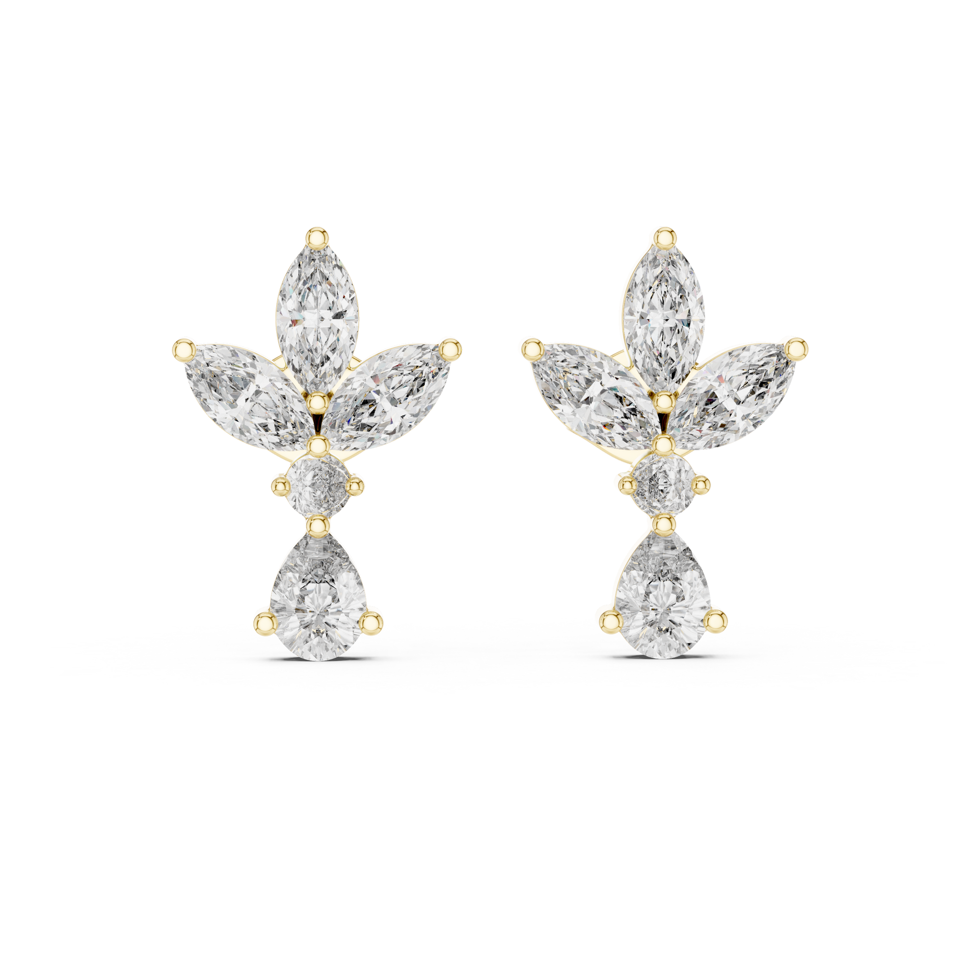 marquise-floral-pear-diamond-drop-earrings