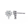 Diamond stud earrings on a white background