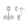 Diamond earrings on a white background
