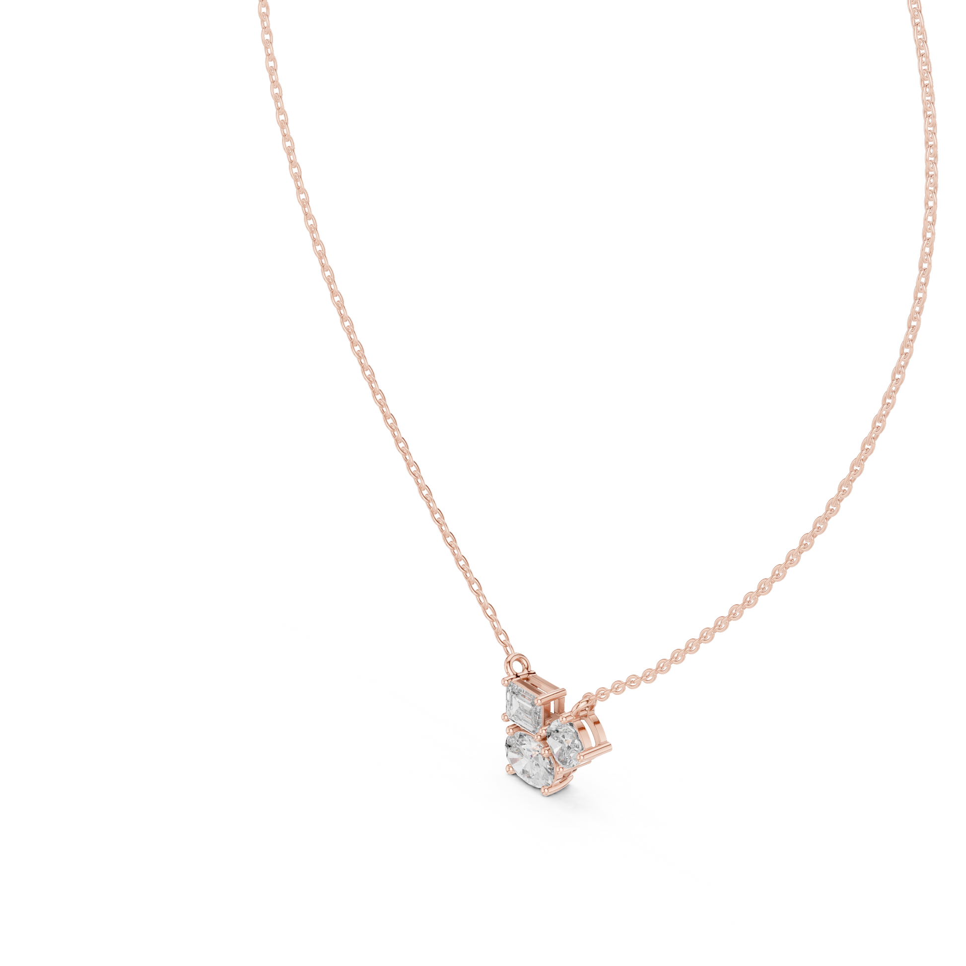Multi-Shape Diamond Mosaic Pendant