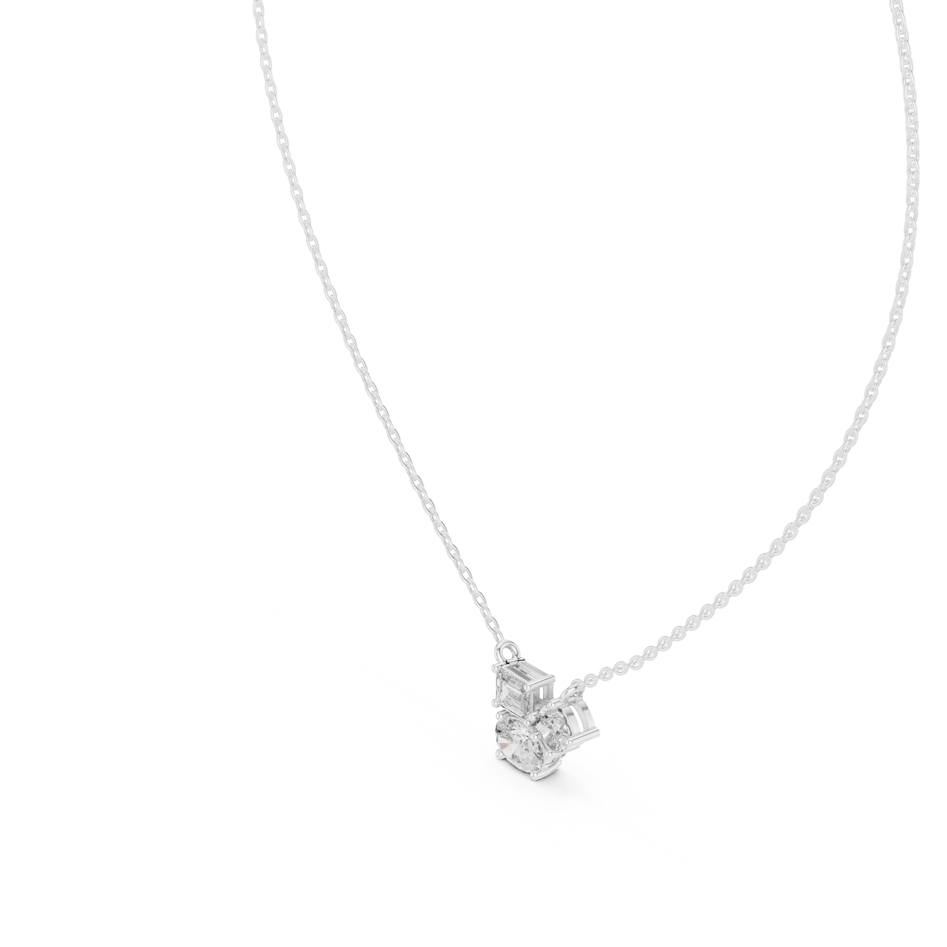 Multi-Shape Diamond Mosaic Pendant