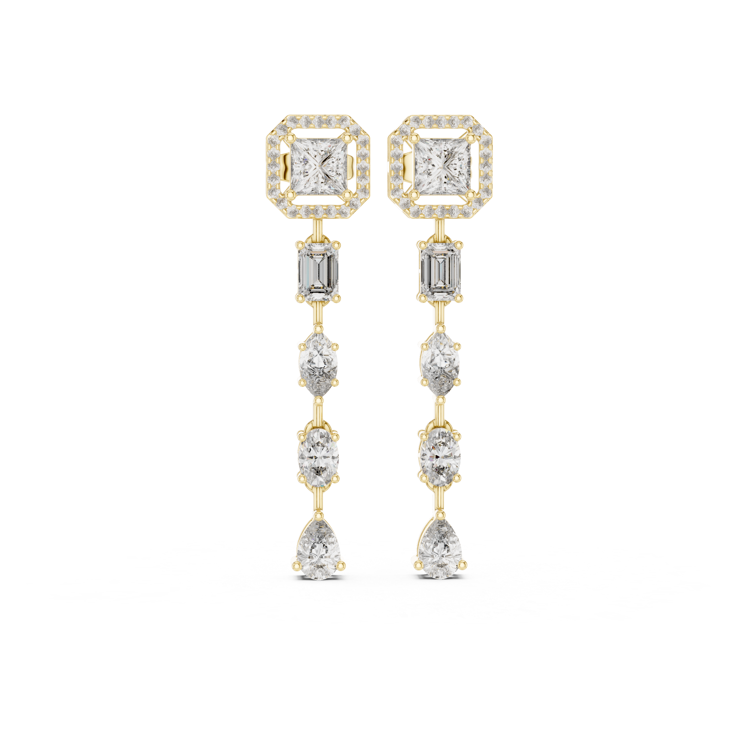opulent-multi-shape-diamond-line-drop-earrings-princess-halo