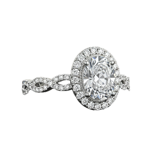 Oval Halo Infinity Diamond Ring