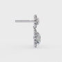 Pair of diamond earrings on a white background