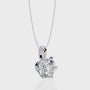 Round brilliant diamond pendant