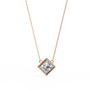 Princess-cut diamond encased in a sleek 18K Gold bezel