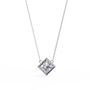 Princess-cut diamond encased in a sleek 18K Gold bezel