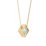 Princess-cut diamond encased in a sleek 18K Gold bezel