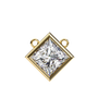 Princess-cut diamond encased in a sleek 18K Gold bezel