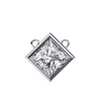 Princess-cut diamond encased in a sleek 18K Gold bezel