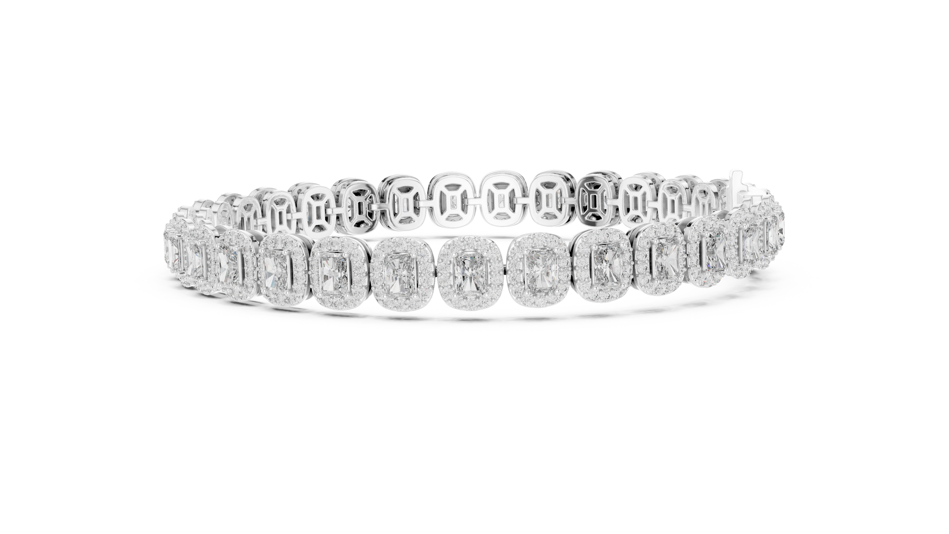 Diamond bracelet on a white background