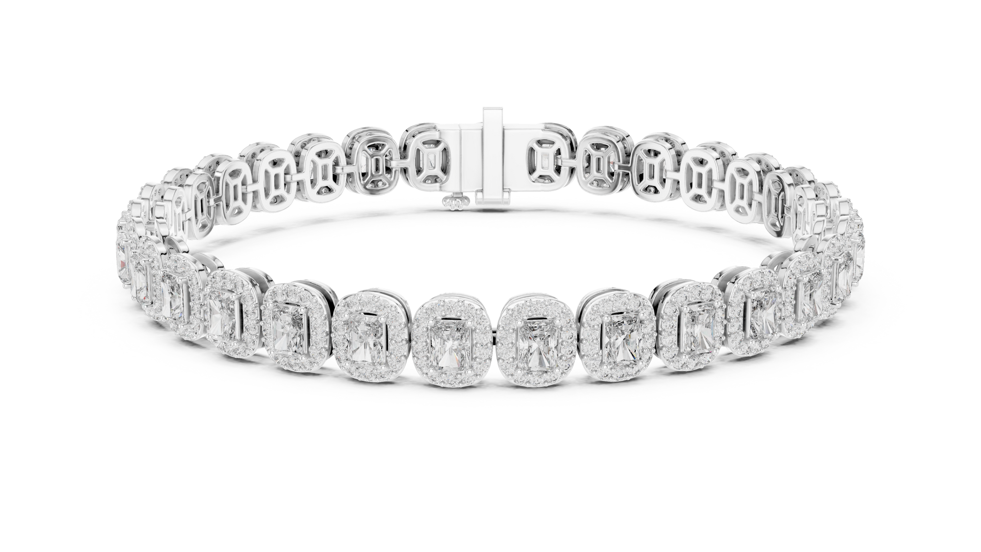 Diamond bracelet on a white background