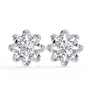 Pair of diamond earrings on a white background
