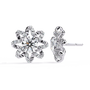Diamond earrings on a white background