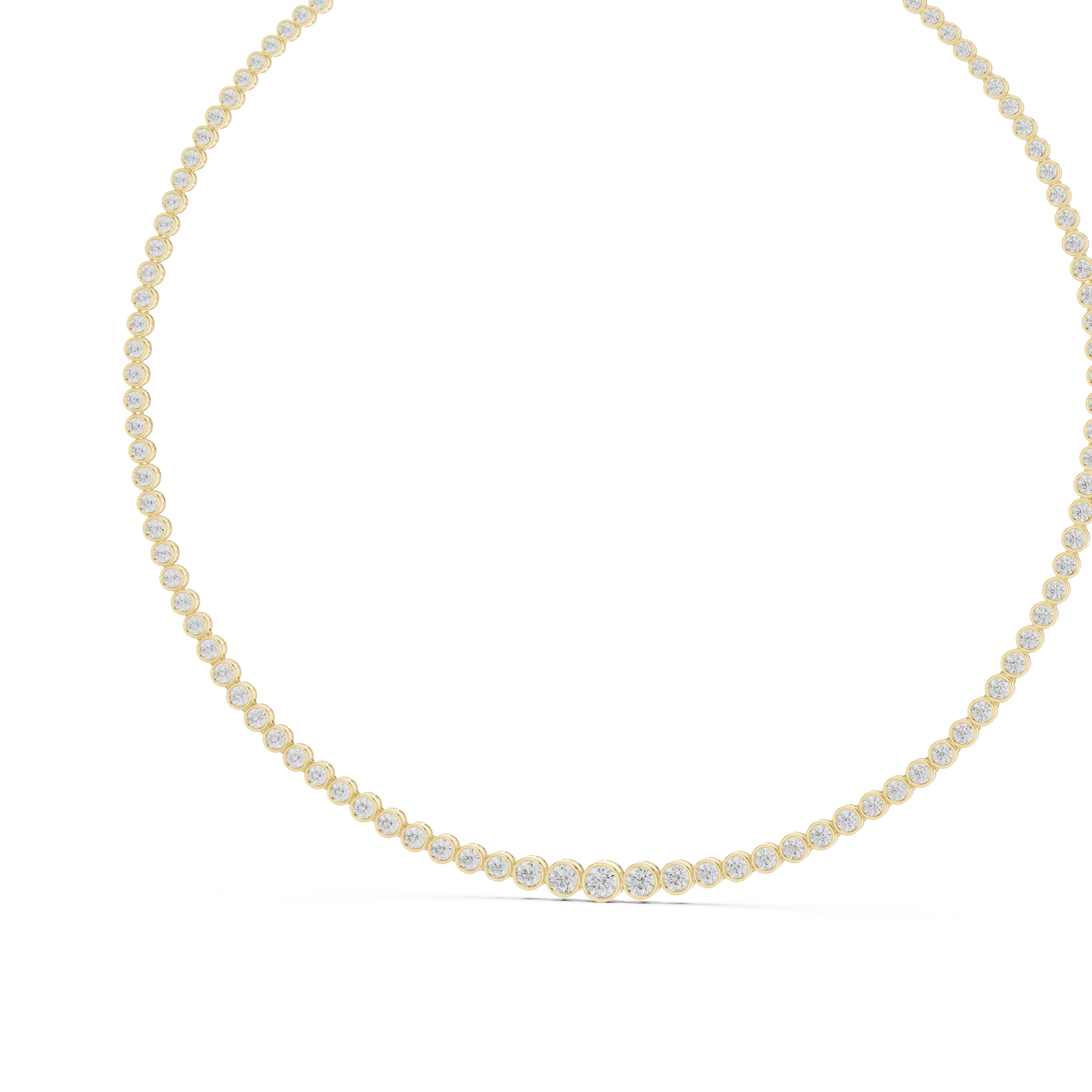 round-brilliant-diamond-bezel-tennis-necklace